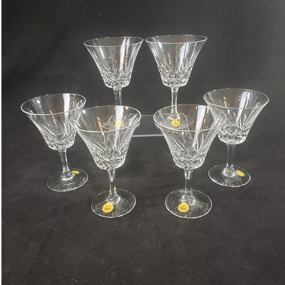 Set of 6 Vintage MCM Spiegelau Helios Crystal Wine Glasses Stemware Germany - Picture 1 of 7